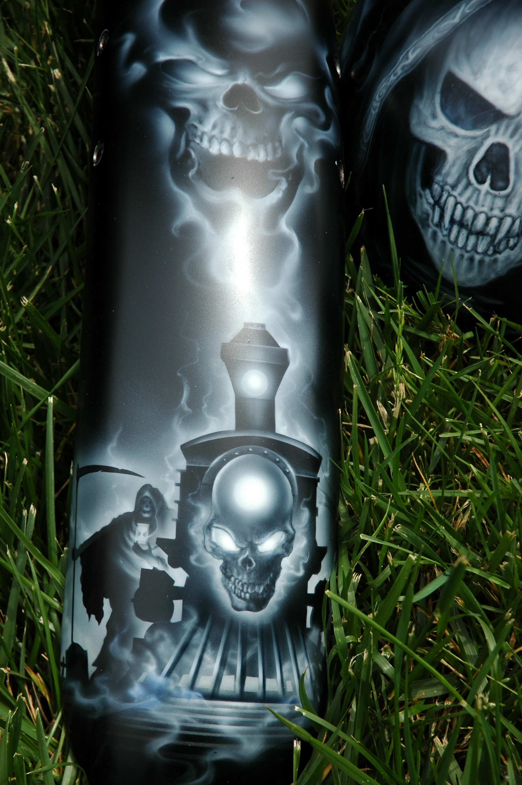 custom airbrush paint reaper motorcycle